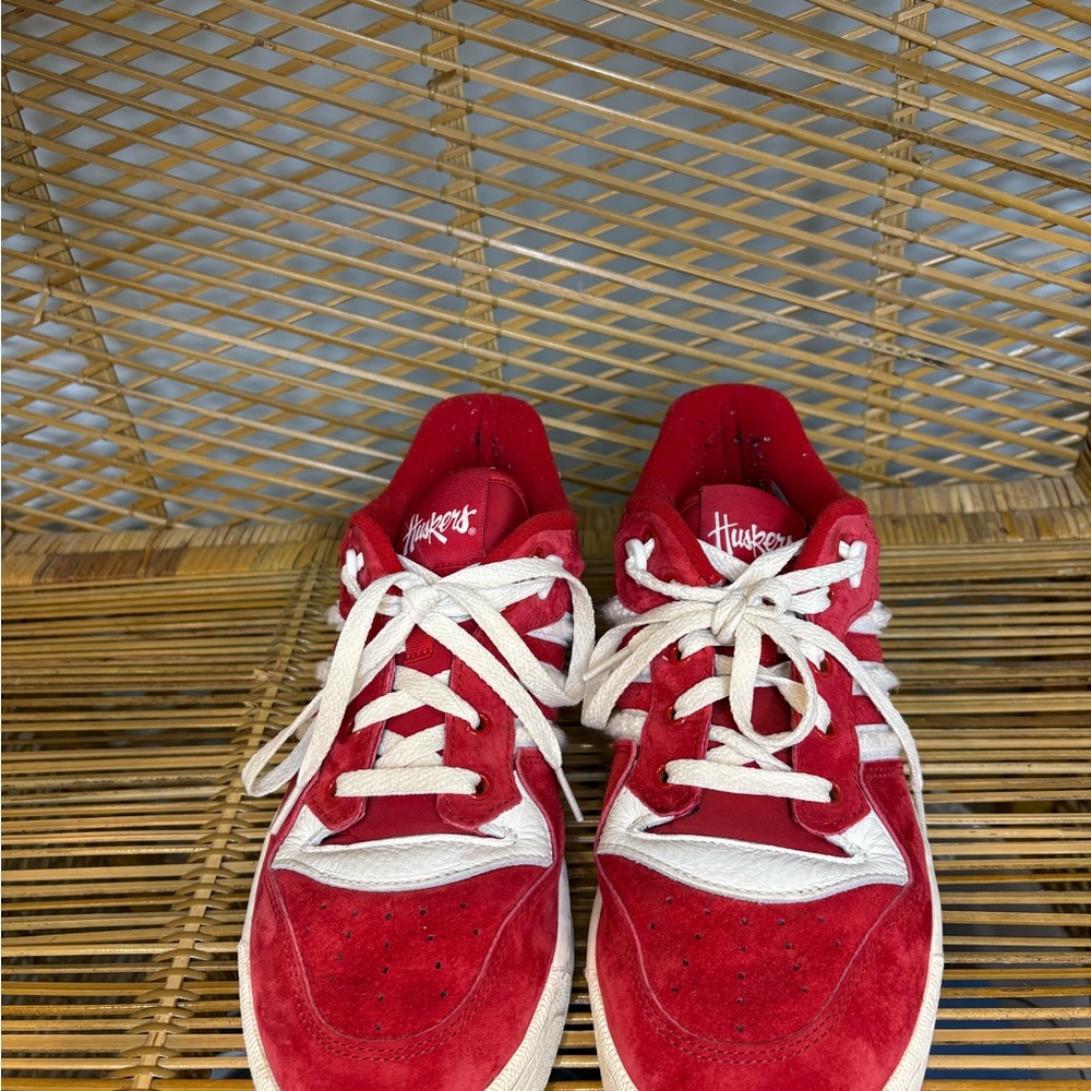 Husker Adidas red sneakers men size 8.5 like new